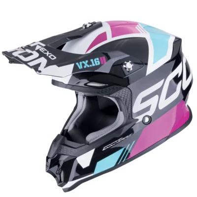SCORPION VX-16 EVO AIR ANALOG METAL BLACK/BLUE/PINK