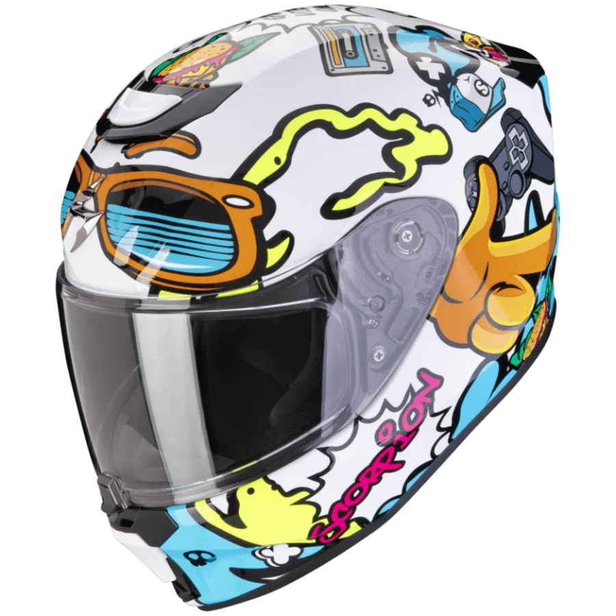SCORPION EXO-JNR FUN WHITE-BLUE Gr. L