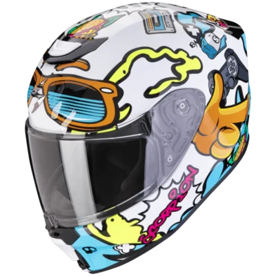 SCORPION EXO-JNR FUN WHITE-BLUE Gr. L