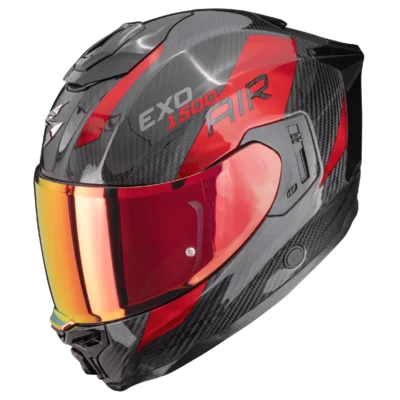 SCORPION EXO-1500 CARBON AIR PLATTED BLACK-RED