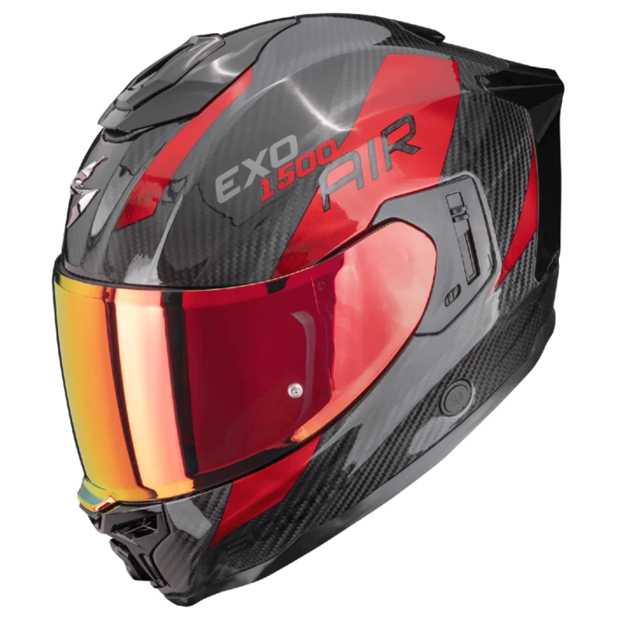 SCORPION EXO-1500 CARBON AIR PLATTED BLACK-RED