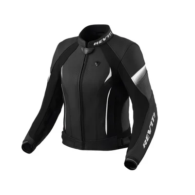 REV'IT! LEATHER JACKET XENA 4 LADIES BLACK-WHITE