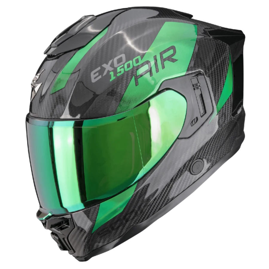 SCORPION EXO-1500 CARBON AIR PLATTED BLACK-GREEN