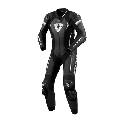 REV'IT! LEATHER SUIT XENA 4 LADIES BLACK-WHITE